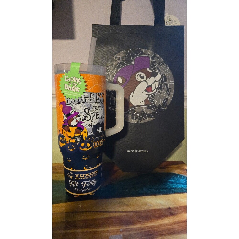 Buc-ee 40 oz tumbler Halloween 2025 w/bag